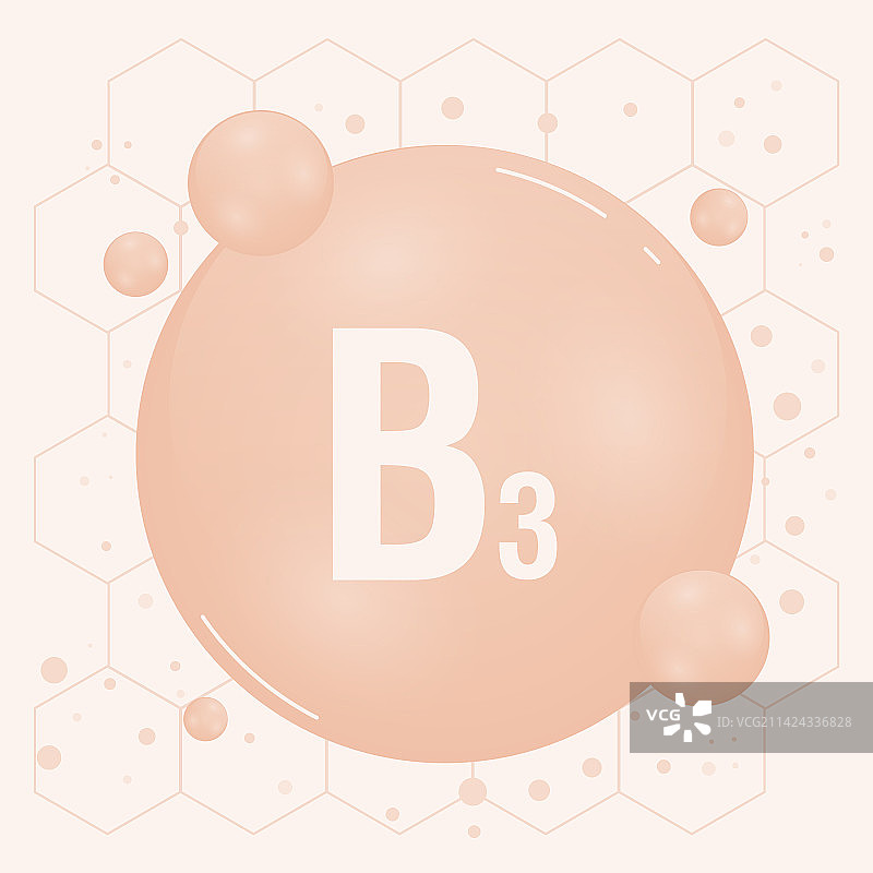 维生素B3闪亮药丸胶囊图标图片素材