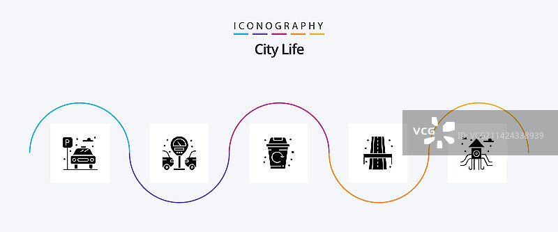 城市生活字形5图标包，包含游乐场图片素材