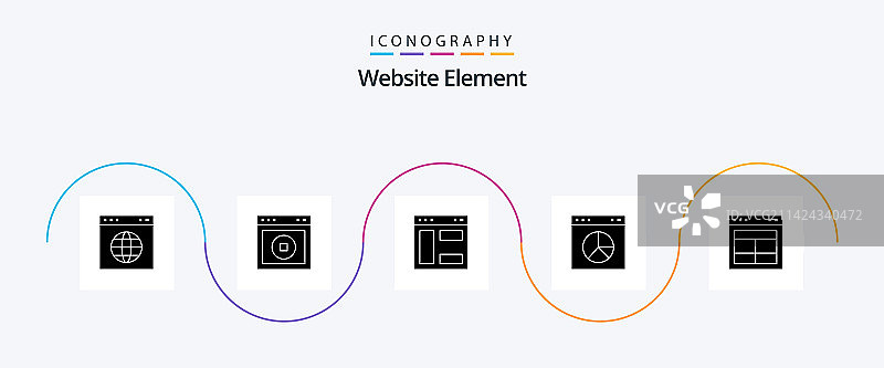 网站元素字形图标包图片素材