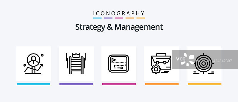 策略与管理线性图标合集图片素材