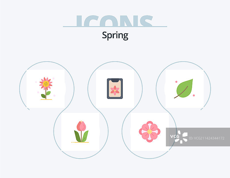 春季扁平图标包5图标设计生态图片素材