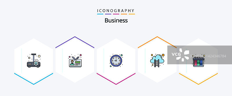 商务25填充线图标包图片素材