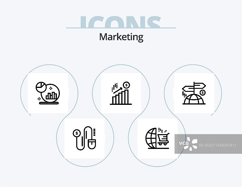 营销线条图标包5图标设计营销图片素材