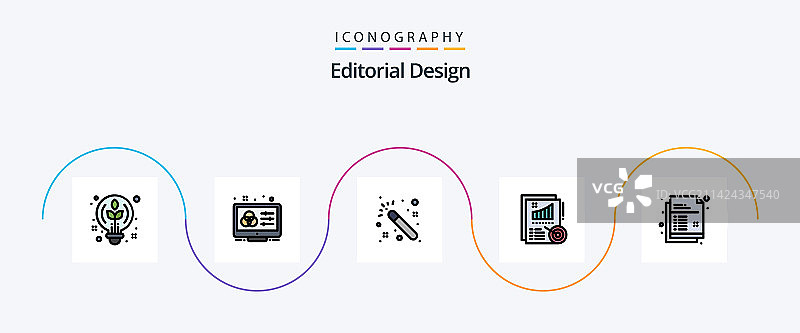 编辑设计线性填充5图标包图片素材