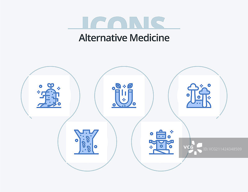替代医学蓝色图标包5图标设计图片素材