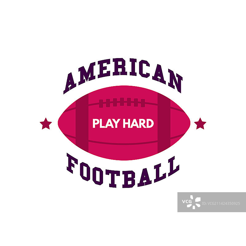 带橄榄球的美式橄榄球Logo模板图片素材