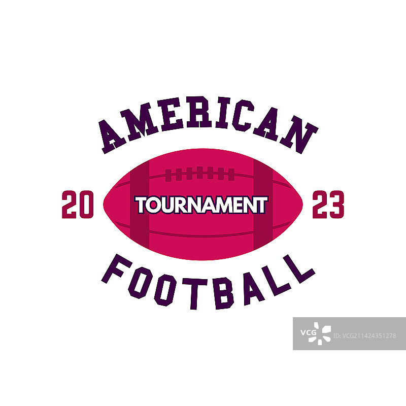 2023年美式橄榄球锦标赛标志模板图片素材