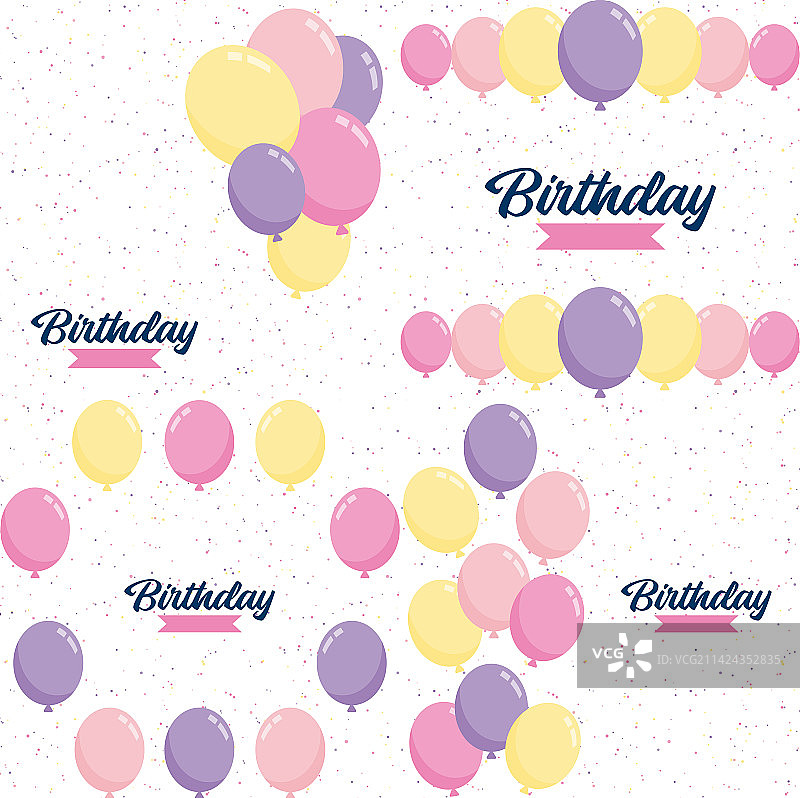 手绘趣味字体生日快乐图片素材