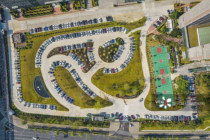 露天停车场 智慧停车场 户外停车场图片素材