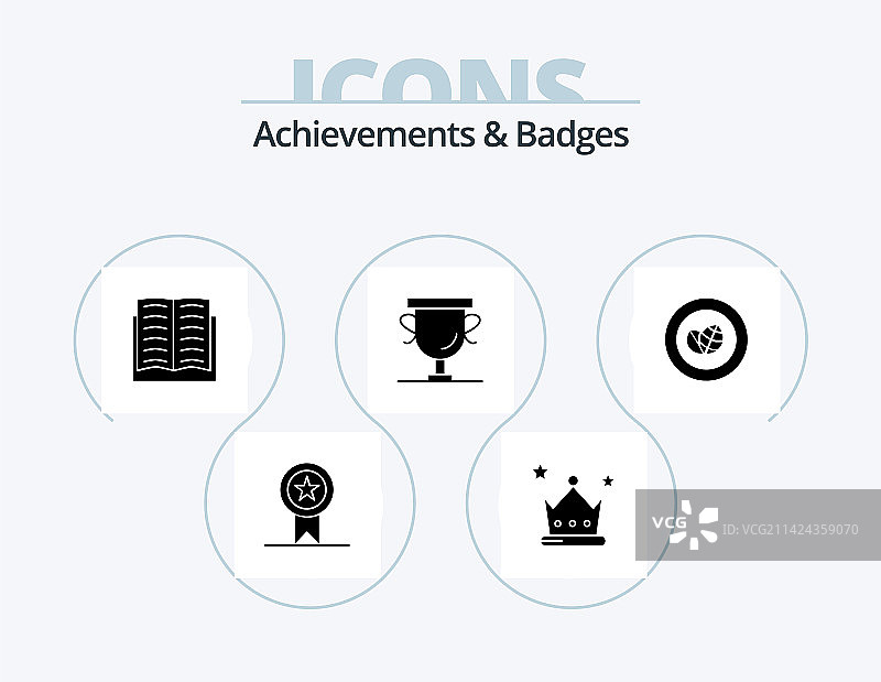 成就与徽章图标包图片素材