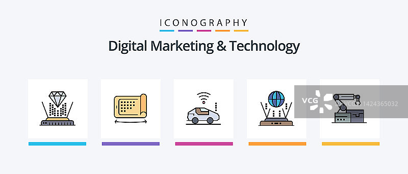 数字营销技术线性图标5图片素材