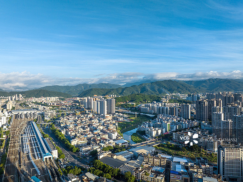 中国福建龙岩新罗区城市风光图片素材