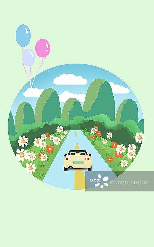 渐变扁平插画图片素材