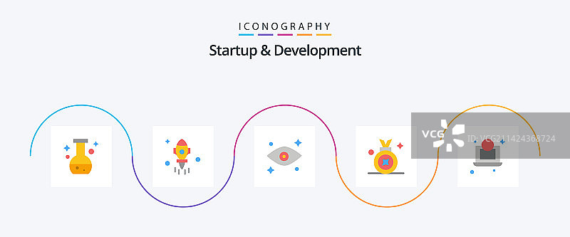 创业与发展扁平风格图标包图片素材