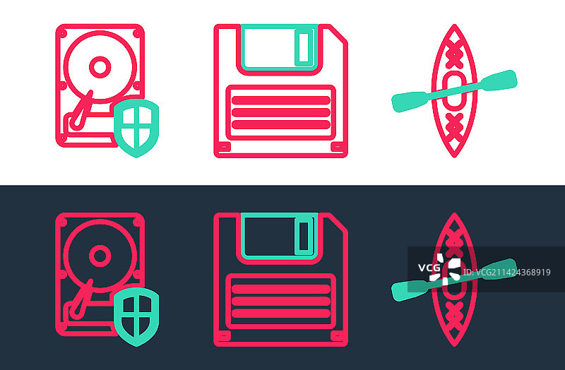 皮划艇和桨，硬盘驱动器图片素材