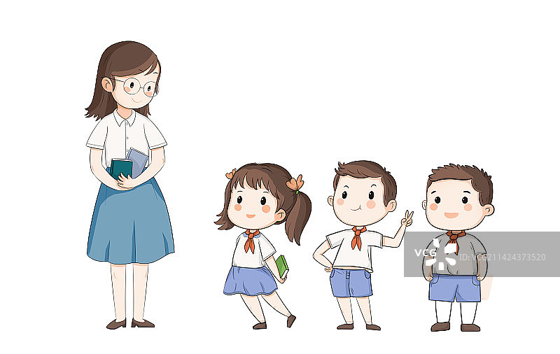 儿童插画  漫画  小学生图片素材