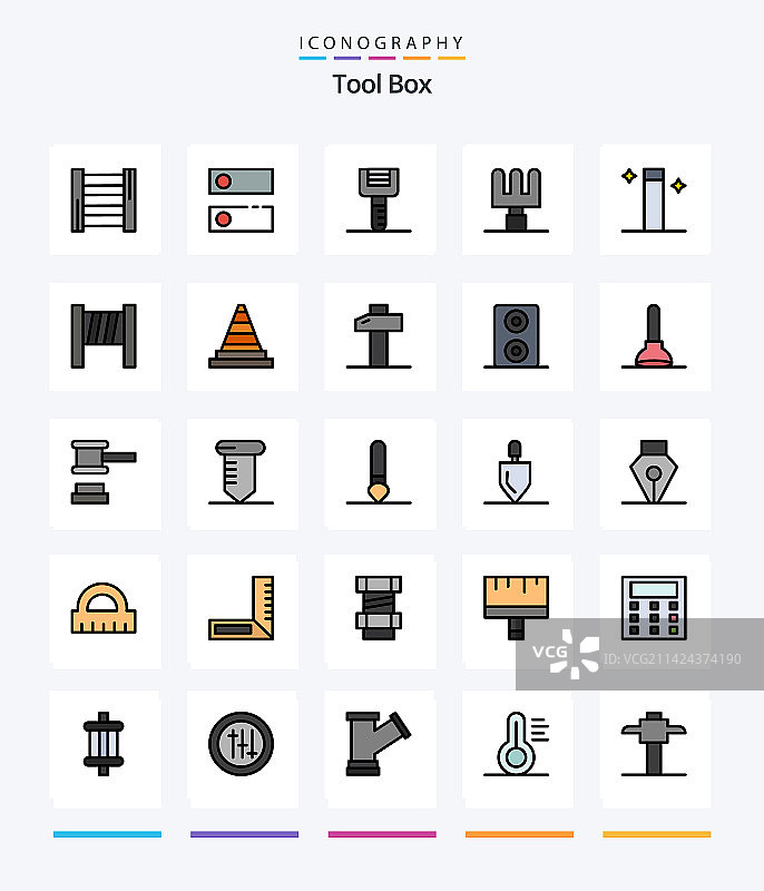 创意工具线性图标包图片素材