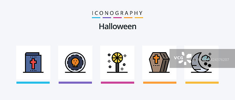 万圣节线性填充5图标包图片素材
