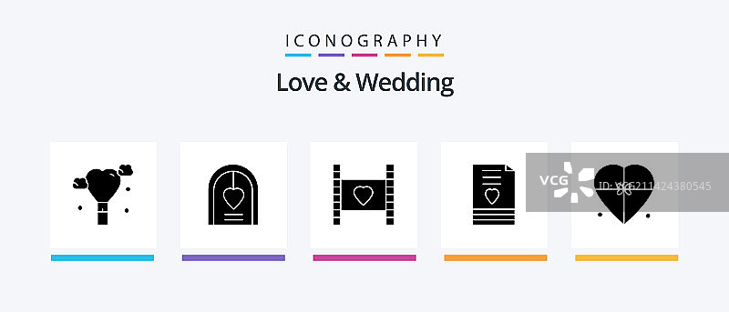 爱与婚礼符号图标包（含爱心）图片素材