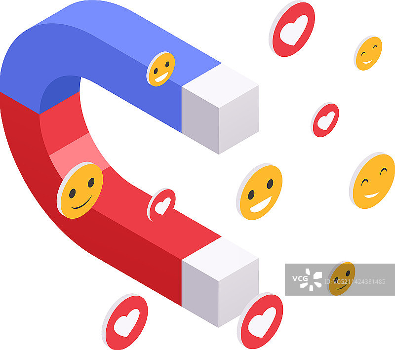 社交媒体2.5D图标图片素材