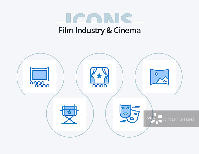 电影蓝色图标包5图标设计图片素材