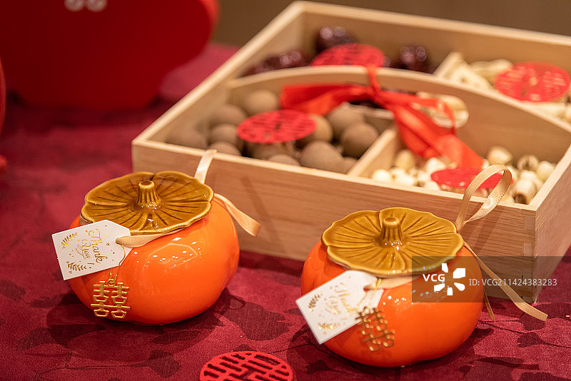 中国传统婚礼上象征幸福的摆件图片素材