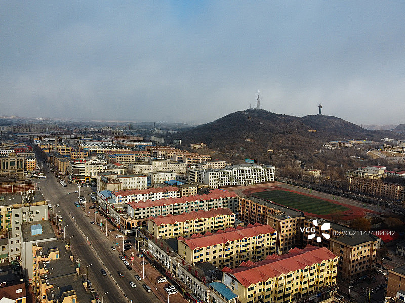 大石桥市  人民大街 蟠龙山广场 金融街 中心医院图片素材