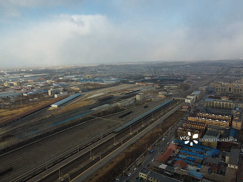 大石桥市  人民大街 蟠龙山广场 金融街 中心医院图片素材