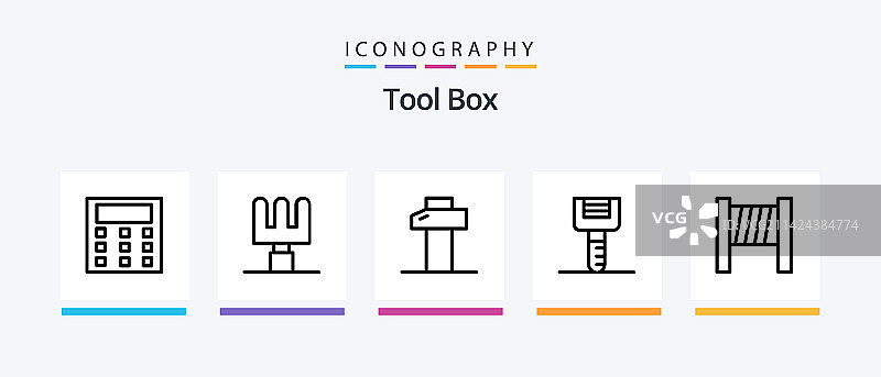 包含多种工具的线性工具图标包图片素材