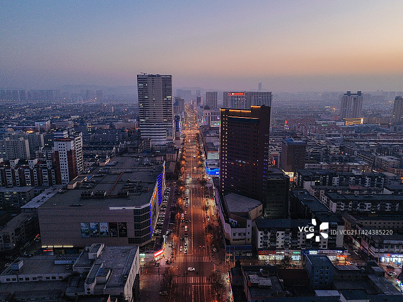 锦州 百货 夜景 航拍 古塔区 地标图片素材