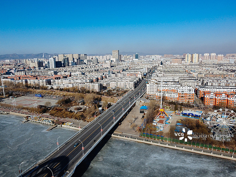 锦州 地标 航拍 太和区 辽西 辽宁图片素材