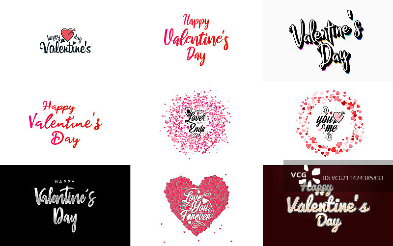 手绘情人节祝福语图片素材