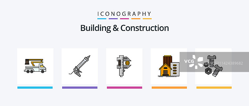 建筑和施工线性填充5图标包图片素材