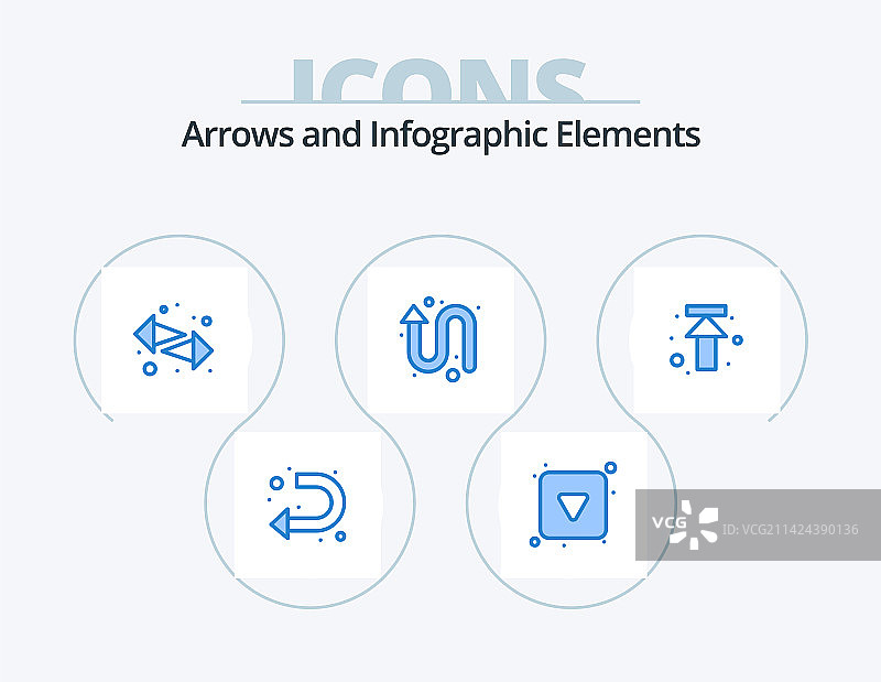蓝色箭头图标包5图标设计箭头左上图片素材