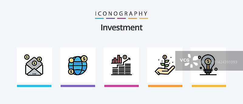 投资线条填充5图标包图片素材