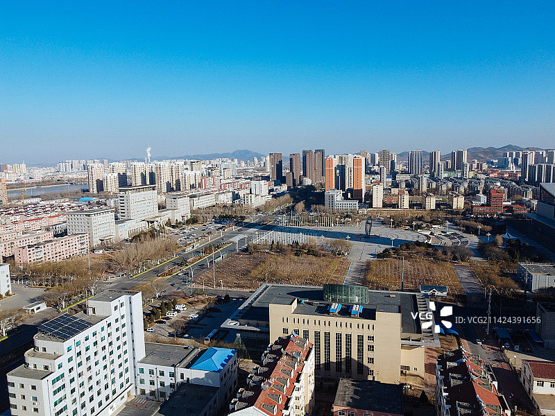 锦州 地标 航拍 市府广场 太和区 辽西 辽宁图片素材