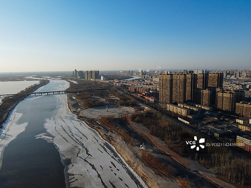 盘锦 双台子区 地标 航拍 城市图片素材