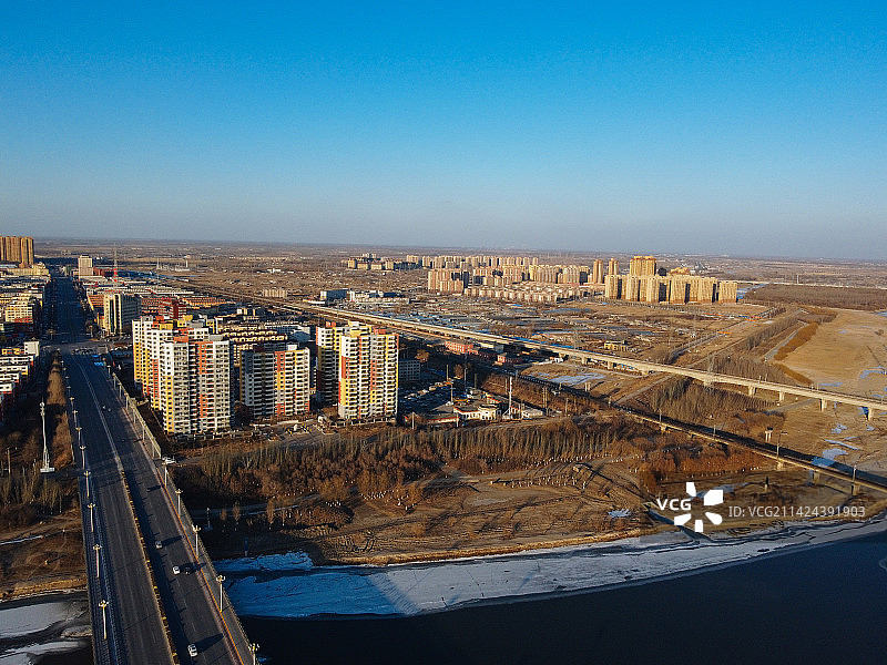 盘锦 双台子区 地标 航拍 城市图片素材