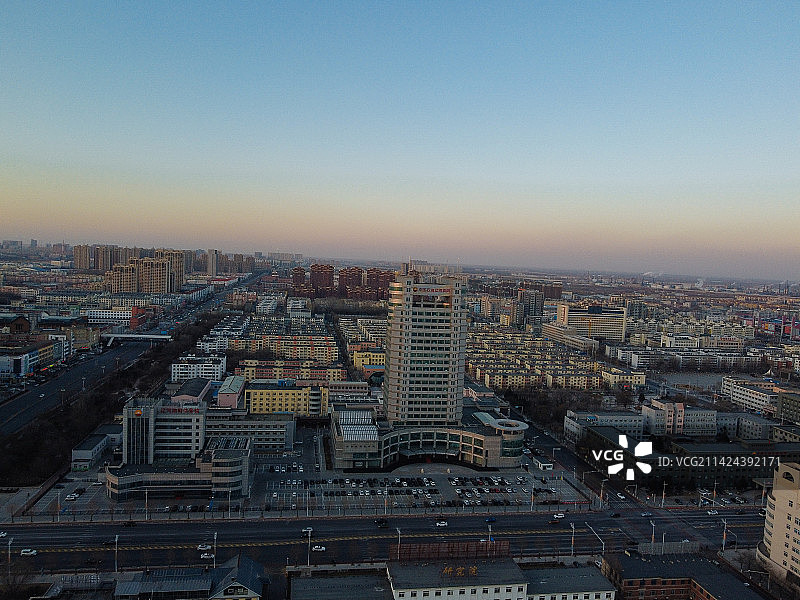 盘锦 兴隆台区 地标 航拍 城市图片素材