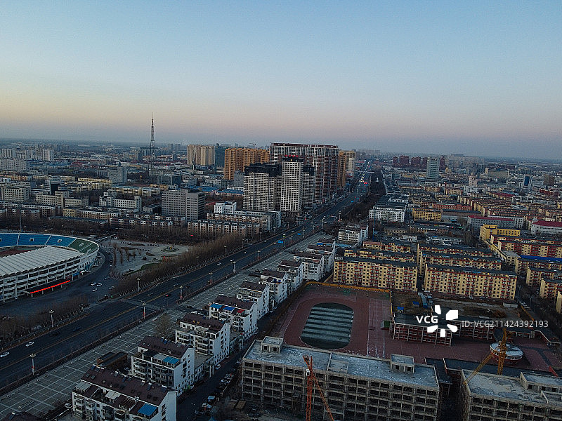 盘锦 兴隆台区 地标 航拍 城市图片素材