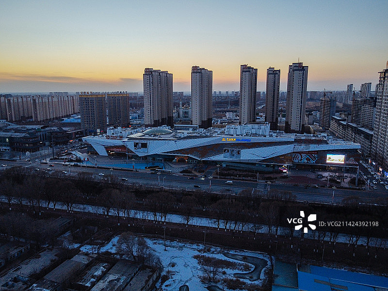 盘锦 兴隆台区 地标 航拍 城市图片素材