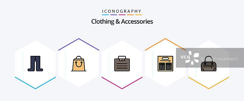 服装与配饰25个填充图标包图片素材