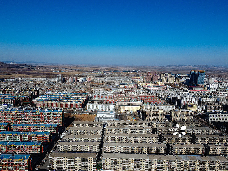 凌海市 地标 航拍 九华山公园 慈海寺 人民路图片素材