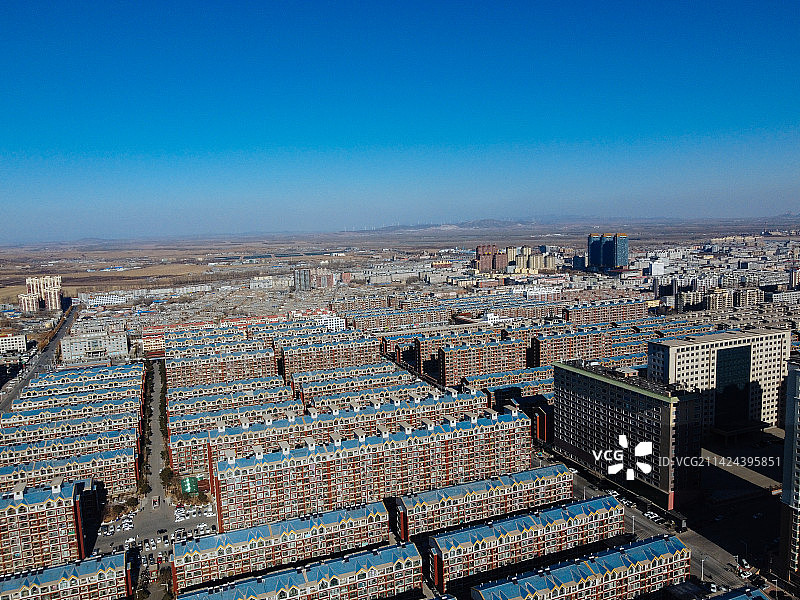 凌海市 地标 航拍 九华山公园 慈海寺 人民路图片素材