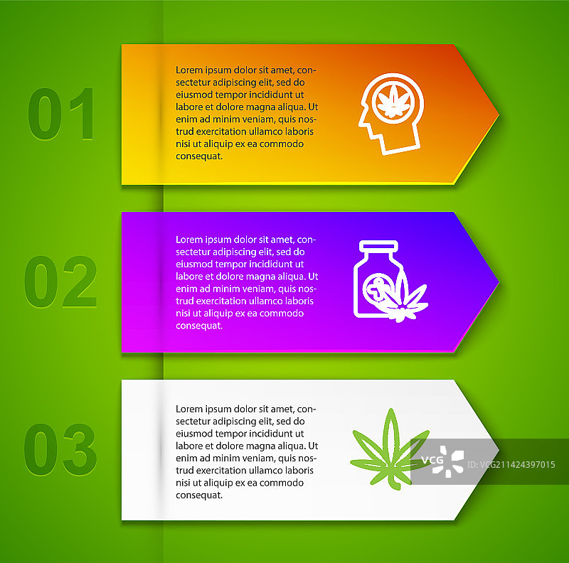 含医用大麻的头像侧面图片素材