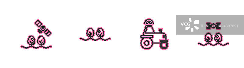 智能农场无人机无线拖拉机设计图片素材