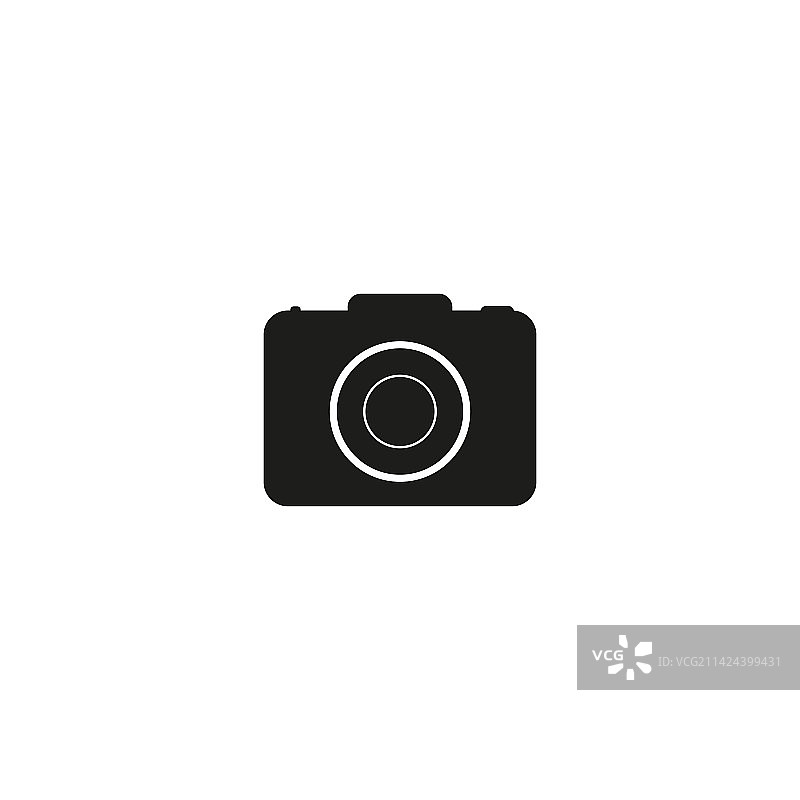 白色背景上的照片相机图标图片素材