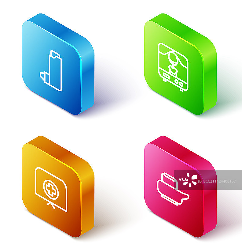 2.5D等距线吸入器X光机护士图片素材