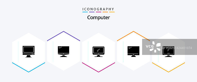 电脑字形图标包图片素材