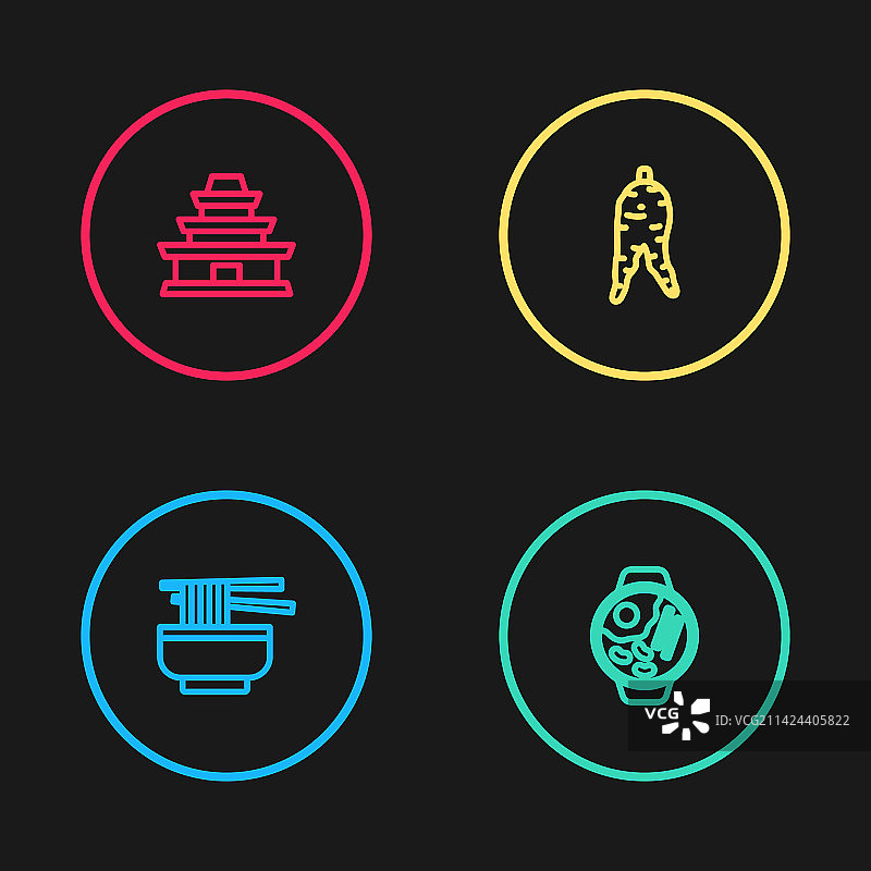 拉面人参根韩国寺庙合集图片素材